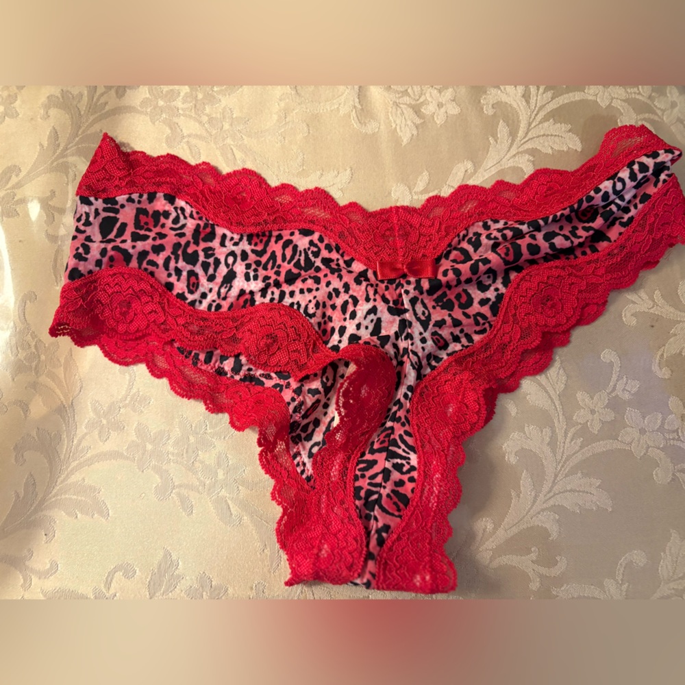 Victoria's Secret Red and Pink Lace Panties